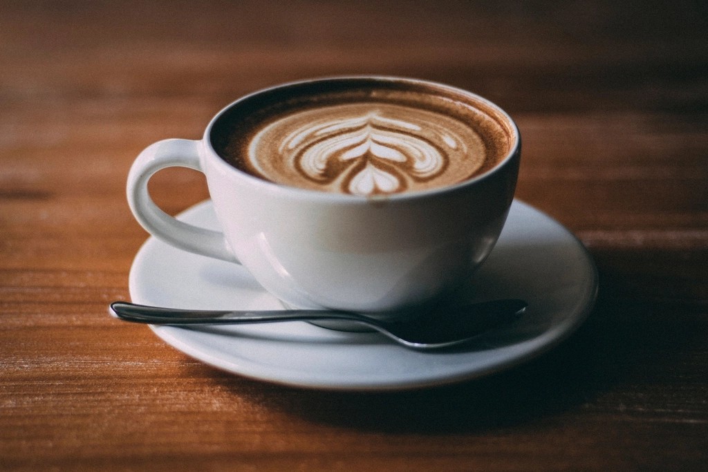 ラテアートのコーヒー